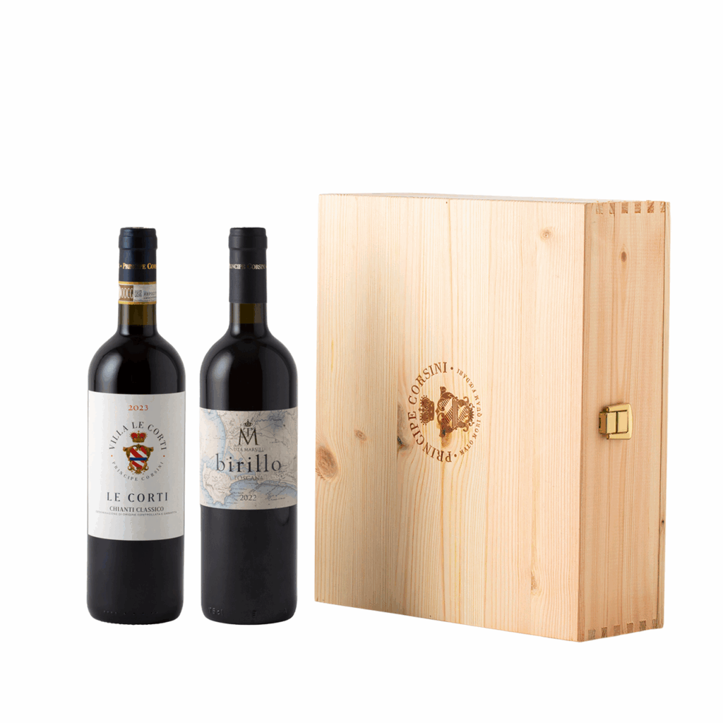 Booox Le Corti 2023 + Birillo 22 + Cassetta di Legno
